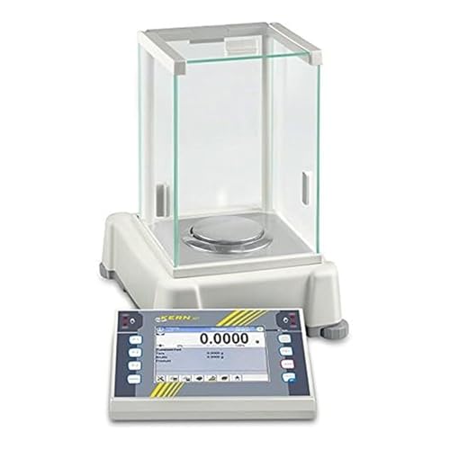 KERN Hochmoderne Premium-Touchscreen-Analysenwaage mit dem Kompletten Funktionsumfang für anspruchsvolle Prozesse, 220 g Wägebereich, 0,1 g Ablesbarkeit von KERN