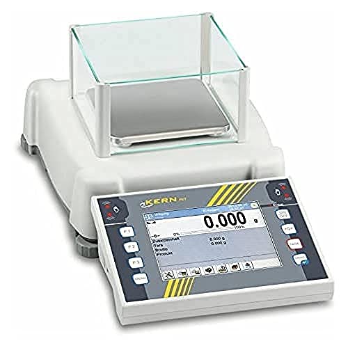 KERN Serie PET Premium Touchscreen-Präzisionswaage mit dem kompletten Funktionsumfang für Anspruchsvolle Prozesse, 1000g Wägebereich, 0,001g Ablesbarkeit, 431mm x 221mm x 168mm von KERN
