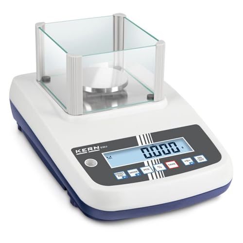 KERN Hochwertige Präzisionswaage mit Interner Justierautomatik, Optional mit Eichung, 300g Wägebereich, 0.001g Ablesbarkeit, 220mm x 340mm x 90mm von KERN