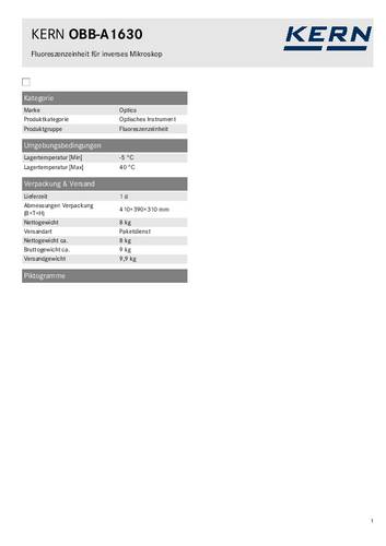 Kern OBB-A1630 Fluoreszenz-Einheit Kern OBB-A1630 Fluoreszenz-Einheit von Kern