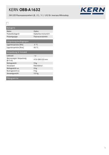 Kern OBB-A1632 Fluoreszenz-Einheit Kern OBB-A1632 Fluoreszenz-Einheit von Kern