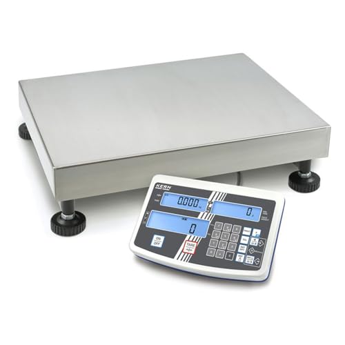 KERN Industriezählwaage mit Komfortabler Zehnertastatur zur Bequemen Dateneingabe, 6kg/15kg Wägebereich, 2g/5g Ablesbarkeit, 300mm x 240mm x 110mm von KERN