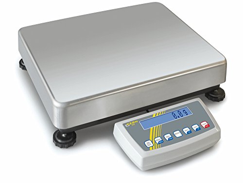 KERN Edelstahl Präzisions-Industrie Plattformwaage mit Laborgenauigkeit, 65 kg Wägebereich, 1 g Ablesbarkeit, 450mm x 350mm x 115mm von KERN