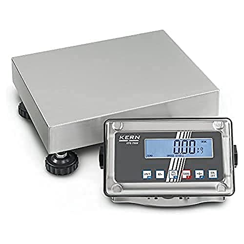 KERN Serie SFE Plattformwaage mit Staub- und Spritzwasserschutz und Eichzulassung, 150kg Wägebereich, 50g Ablesbarkeit, 400mm x 300mm x 128mm von KERN