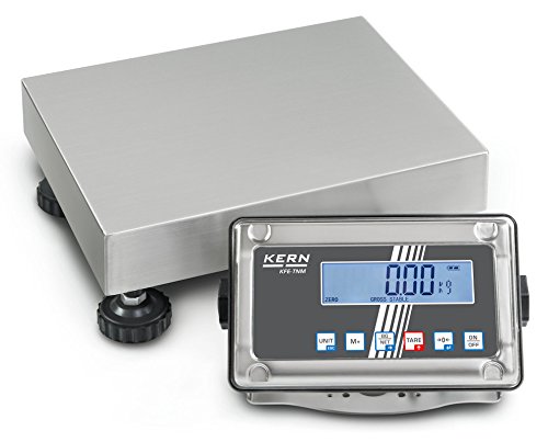 KERN Serie SFE Plattformwaage mit Staub- und Spritzwasserschutz und Eichzulassung, 150kg Wägebereich, 50g Ablesbarkeit, 650mm x 500mm x 142mm von KERN