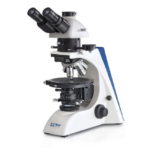 KERN Optics Polarisierendes Mikroskop für den flexiblen und professionellen Anwender, Infinity, Binokular Tubus, 6V/20W Halogen, Durchlicht von KERN