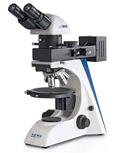 Polarisierendes Mikroskop [Kern OPN 182] Das Polarisierende für den flexiblen und professionellen Anwender, Optisches System: Infinity, Tubus: Binokular, Beleuchtung: 12V / 50W Halogen (Auflicht) von Kern