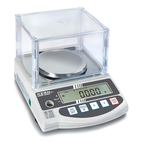 KERN Präzisionswaage mit Dem Robusten Stimmgabel-Wiegesystem, 620g Wägebereich, 0.001g Ablesbarkeit, 180mm x 235mm x 75mm von KERN