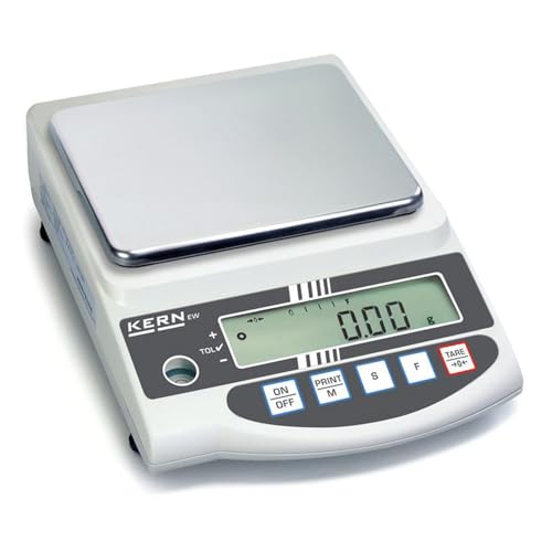 KERN Präzisionswaage mit Dem Robusten Stimmgabel-Wiegesystem, 820g Wägebereich, 0.01g Ablesbarkeit, 180mm x 235mm x 75mm KERN Präzisionswaage mit Dem Robusten Stimmgabel-Wiegesystem, 820g Wägebereich, 0.01g Ablesbarkeit, 180mm x 235mm x 75mm von KERN