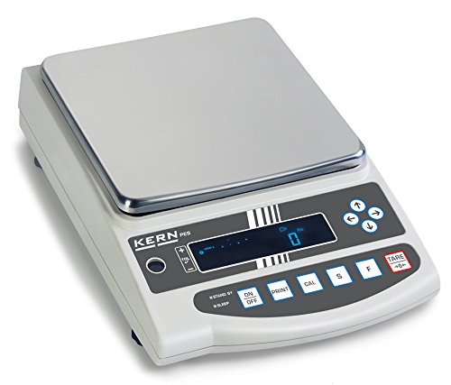 KERN Serie PES Aluguss Präzisionswaage mit Eichzulassung, 4200g Wägebereich, 0,01g Ablesbarkeit, 220mm x 333mm x 93mm von KERN