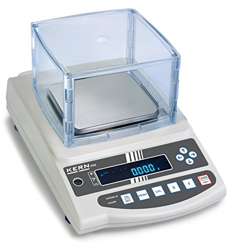 KERN Serie PES Aluguss Präzisionswaage mit Eichzulassung, 620g Wägebereich, 0,001g Ablesbarkeit, 220mm x 333mm x 93mm von KERN