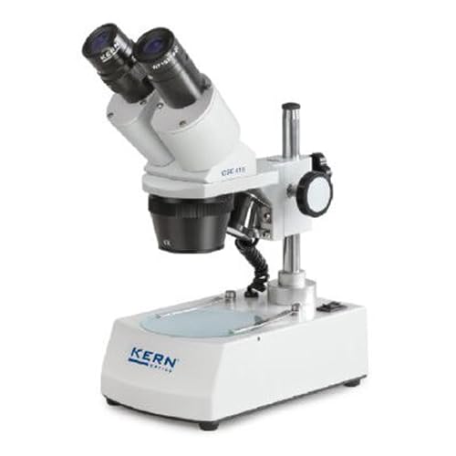 KERN Optics Stereomikroskop für Schule, Ausbildungsstätte und Werkstatt, Binokular Tubus, 1x/3x Objektiv, Säule von KERN