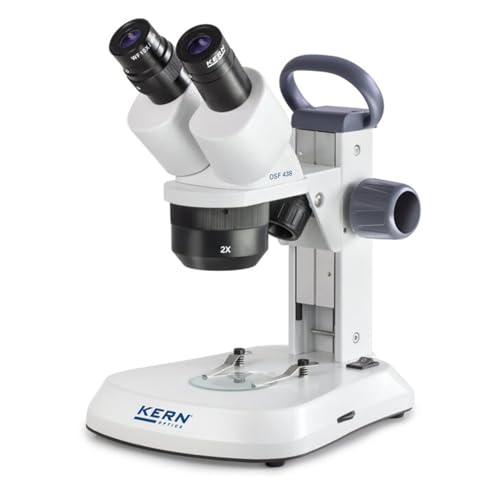 KERN Optics Stereomikroskop für Schule, Ausbildungsstätte, Werkstatt und Labor, Binokular Tubus, 1x/2x/4x Objektiv, Ständ von KERN