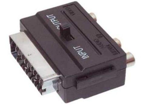 KesCom® AVA-SVHS Adapter 3 x Cinch und S-VHS auf Scart in/ou von KesCom