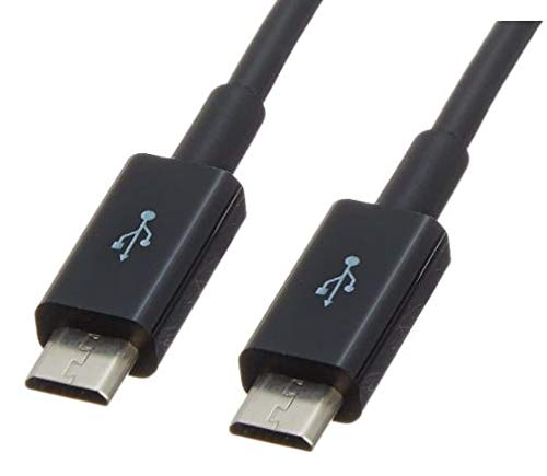 KesCom® Ladekabel Micro USB auf Micro USB 0,18m Ladekabel zb. Handy - Elektro Fahrrad schwarz von KesCom