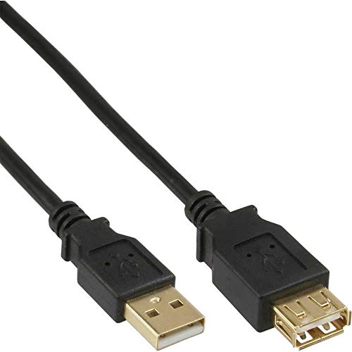 KesCom USB 2.0 Kabel Verlängerung USB A-Stecker auf USB A-Buchse 2m hochwertig schwarz von KesCom