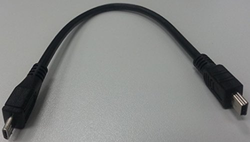 KesCom USB Kabel Adapter von Mini USB Stecker auf Micro USB Stecker 25cm lang schwarz von KesCom