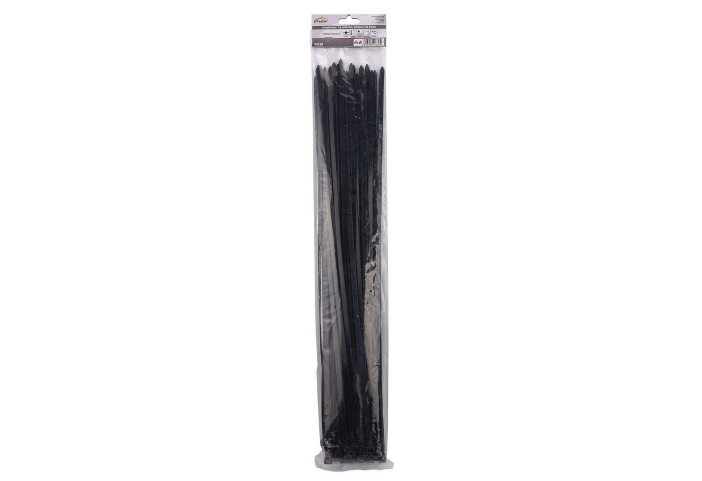 KesTek Kabelbinder Kabelbinder 7,6x600mm, schwarz (50-St) von KesTek