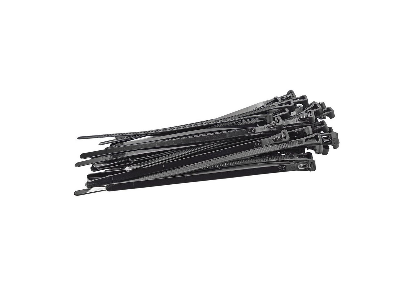 KesTek Kabelbinder Kabelbinder lösbar 7,2x200mm schwarz 50 Stück (50-St) von KesTek