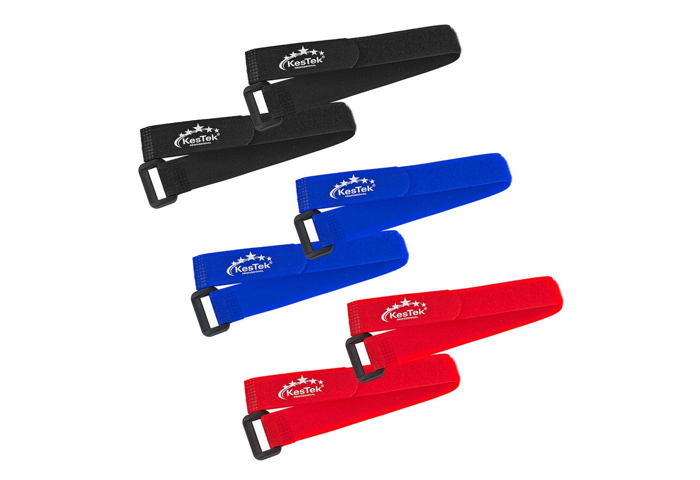 KesTek Kabelbinder Klettbandset 6 tlg. 300x20mm (6-St) von KesTek