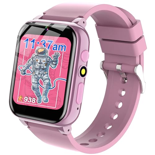 Kesasohe Kinder Smartwatch, Smartwatch Kinder mit 26 Spiel Hörbuch 13 Gewohnheit Schrittzähler Musik Kamera Wecker Taschenlampen, Kinder Uhr für 3-12 Jahre Jungen Mädchen Kinder Geschenk Student von Kesasohe