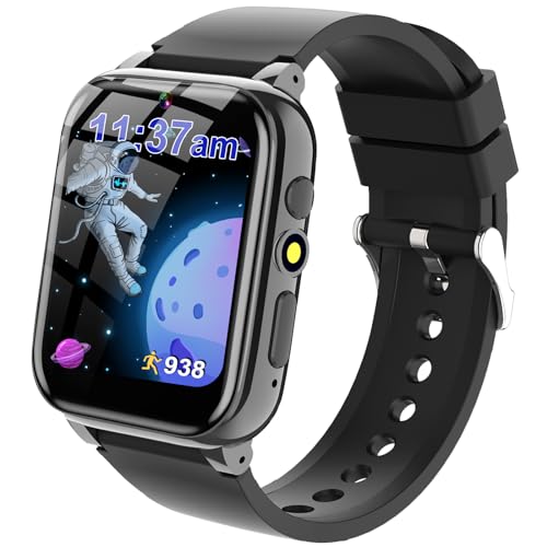 Kesasohe Kinder Smartwatch, Smartwatch Kinder mit 26 Spiel Hörbuch 13 Gewohnheit Schrittzähler Musik Kamera Wecker Taschenlampen, Kinder Uhr für 3-12 Jahre Jungen Mädchen Kinder Geschenk Student von Kesasohe