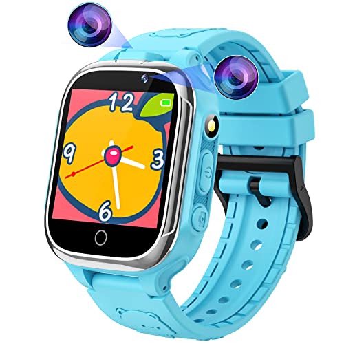 Kesasohe Kinder Smartwatch mit 24 Spielen und 2 Kameras, Video Musik Player, 1,54 Smartwatch Kinder mit Kalorien-Yas, Schrittzähler, Taschenlampe, Wecker, Geburtstagsgeschenke für Jungen und Mädchen von Kesasohe