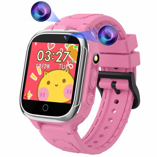 Kesasohe Kinder Smartwatch mit 24 Spielen und 2 Kameras Video Musik Player 1,54 Smartwatch Kinder mit Kalorien-Yas, Schrittzähler, Taschenlampe, Wecker, Geburtstagsgeschenke für Jungen und Mädchen von Kesasohe