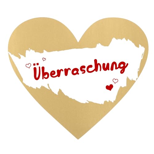 Kesote 48 Rubbellose Scratch Sticker Rubbel Etiketten Herz Rubbellos Aufkleber Gold für Rubbelkarte Überraschung Hochzeit, 7,5cm von Kesote