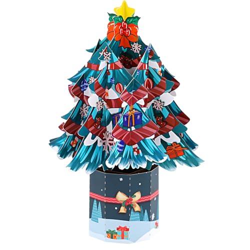 Kesote Weihnachtskarten mit Umschlag Pop Up Karten Weihnachten 3D Weihnachtsbaum Glückwunschkarte Grußkarte von Kesote