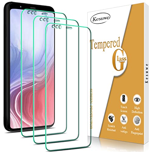 Kesuwe [3 Stück] Schutzfolie für Google Pixel 4 XL, Anti-Kratzen, 9H Härte, Ultrabeständig, Blasenfrei, HD Displayschutzfolie, Ultra-Klar von Kesuwe