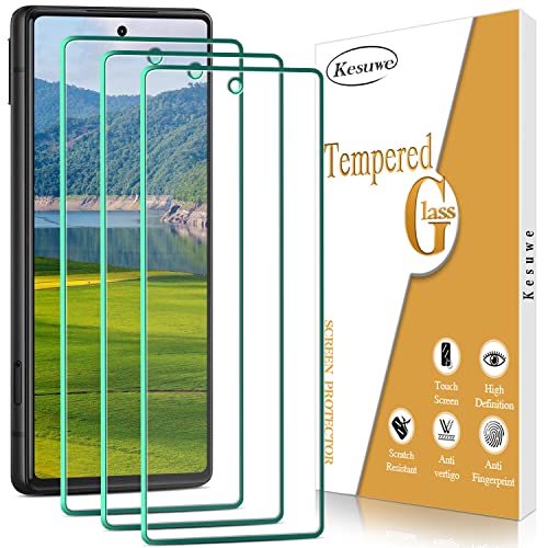 Kesuwe [3 Stück] Schutzfolie für Google Pixel 6a, Anti-Kratzen, Anti-Fingerprint und blasenfrei, 9H Härte Panzer Schutz Glas, HD Displayschutz Folie, Hülle Freundllich von Kesuwe