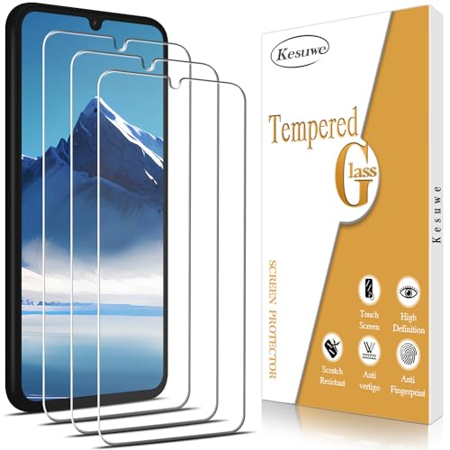 Kesuwe [3 Stück] Schutzfolie für Samsung Galaxy A34 5G, Anti-Kratzen, 9H Härte, Ultrabeständig, Anti-Bläschen, HD Klar Displayschutzfolie von Kesuwe