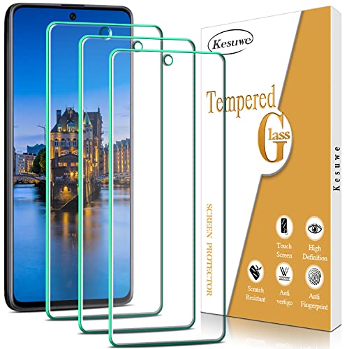 Kesuwe [3 Stück] Schutzglas für Samsung Galaxy A51, Galaxy A51 5G, Galaxy A51 5G UW - Anti-Kratzen, Blasenfrei, 9H Härte Schutzfolie, Hülle Freundlich, Einfache Installation von Kesuwe