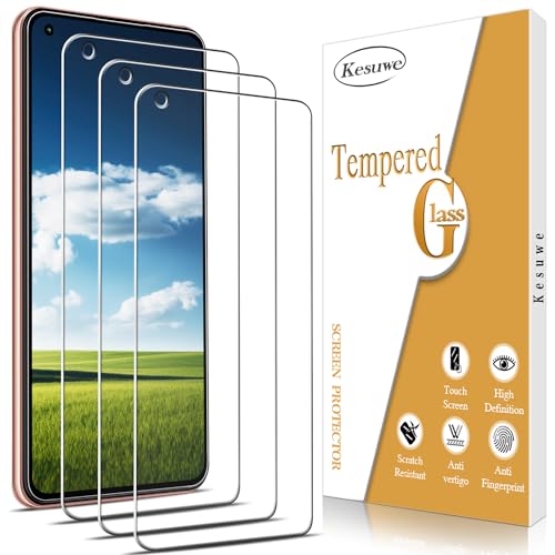 Kesuwe [3 Stück] Schutzfolie für Xiaomi Mi 11 Lite, Mi 11 Lite 5G, Xiaomi 11 Lite 5G NE, Anti-Kratzen, 9H Härte, Ultrabeständig, Anti-Bläschen, HD Displayschutzfolie, 0.33mm Ultra-klar von Kesuwe