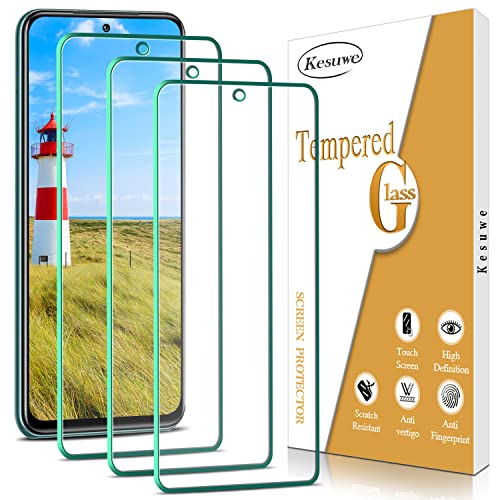 Kesuwe [3 Stück] Schutzfolie für Xiaomi Redmi Note 10 Pro, Note 10 Pro Max, Anti-Kratzen, Anti-Fingerprint, Anti-Bläschen, Hülle Freundllich, 9H Härte HD Displayschutzfolie von Kesuwe