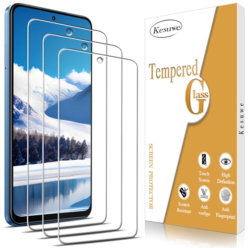 Kesuwe [3 Stück] Schutzfolie für Xiaomi Redmi Note 12 5G, Anti-Kratzen, 9H Härte, Ultrabeständig, 0.33mm Ultra-klar, Bläschenfrei, HD Displayschutzfolie von Kesuwe
