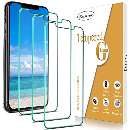 Kesuwe [3 Stück] Schutzfolie für iPhone 12/12 Pro, Anti-Kratzen, 9H Härte Glas, Ultrabeständig, Anti-Bläschen, 0.33mm Ultra-klar, HD Displayschutzfolie von Kesuwe