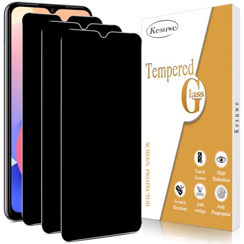 Kesuwe [3 Stück] Sichtschutz Schutzfolie für Samsung Galaxy A23 4G/5G, Anti-Spy, Anti-Kratzen, 9H Härte, Ultrabeständig, Anti-Bläschen, HD Displayschutzfolie, 0.33mm Ultra-klar von Kesuwe