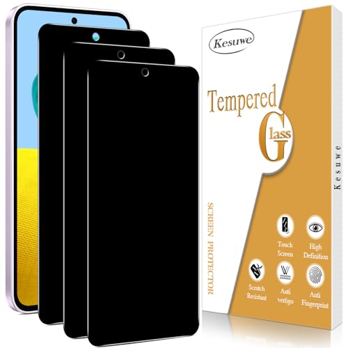 Kesuwe [3 Stück] Sichtschutz Schutzfolie für Samsung Galaxy A36 5G, Anti-Spy Schutzglas, 9H Härte, Anti-Kratzen, Anti-Peeping, Bläschenfrei, Stoßfest von Kesuwe