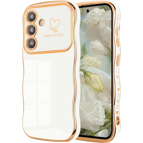 Keteen Handyhülle für Samsung Galaxy A15 5G Hülle, Mädchen Niedliche lockige Wellen Hülle Dünne Flexible Silikon Galvanisierte Kameraschutz Kratzfest Stoßfest Schutzhülle Case für Samsung A15 5G, Weiß Keteen Handyhülle für Samsung Galaxy A15 5G Hülle, Mädchen Niedliche lockige Wellen Hülle Dünne Flexible Silikon Galvanisierte Kameraschutz Kratzfest Stoßfest Schutzhülle Case für Samsung A15 5G, Weiß von Keteen