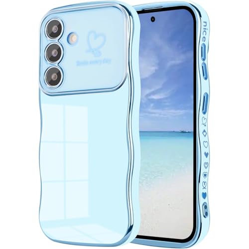 Keteen Handyhülle für Samsung Galaxy A15 5G Hülle, Mädchen Niedliche lockige Wellen Hülle Dünne Flexible Silikon Galvanisierte Kameraschutz Kratzfest Stoßfest Schutzhülle Case für Samsung A15 5G, Blau Keteen Handyhülle für Samsung Galaxy A15 5G Hülle, Mädchen Niedliche lockige Wellen Hülle Dünne Flexible Silikon Galvanisierte Kameraschutz Kratzfest Stoßfest Schutzhülle Case für Samsung A15 5G, Blau von Keteen