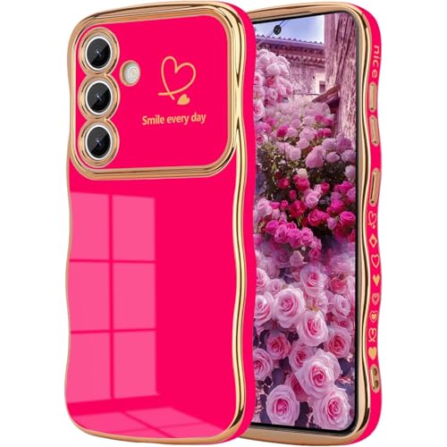 Keteen Handyhülle für Samsung Galaxy A16 5G Hülle, Mädchen Niedliche lockige Wellen Hülle Dünne Flexible Silikon Galvanisierte Kameraschutz Kratzfest Stoßfest Schutzhülle Case für Samsung A16, Rosarot Keteen Handyhülle für Samsung Galaxy A16 5G Hülle, Mädchen Niedliche lockige Wellen Hülle Dünne Flexible Silikon Galvanisierte Kameraschutz Kratzfest Stoßfest Schutzhülle Case für Samsung A16, Rosarot von Keteen