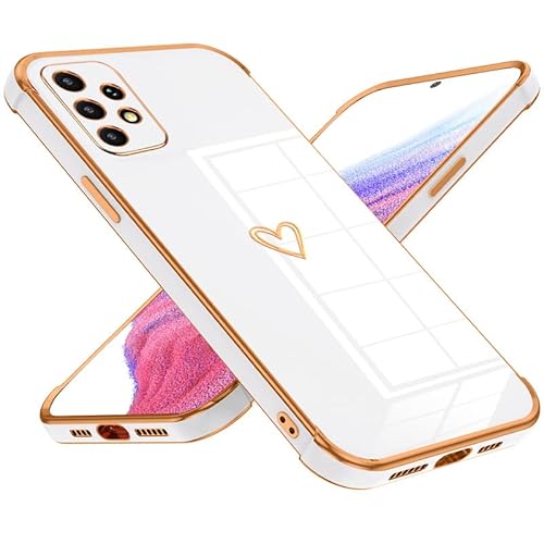 Keteen Handyhülle für Samsung Galaxy A53 5G Hülle Cute Herz Muster Mädchen Galvanisierte Kameraschutz Weich TPU Silikon Schutzhülle Ultra Dünn Case Stoßfeste Hülle für Samsung Galaxy A53 5G, Weiß Keteen Handyhülle für Samsung Galaxy A53 5G Hülle Cute Herz Muster Mädchen Galvanisierte Kameraschutz Weich TPU Silikon Schutzhülle Ultra Dünn Case Stoßfeste Hülle für Samsung Galaxy A53 5G, Weiß von Keteen