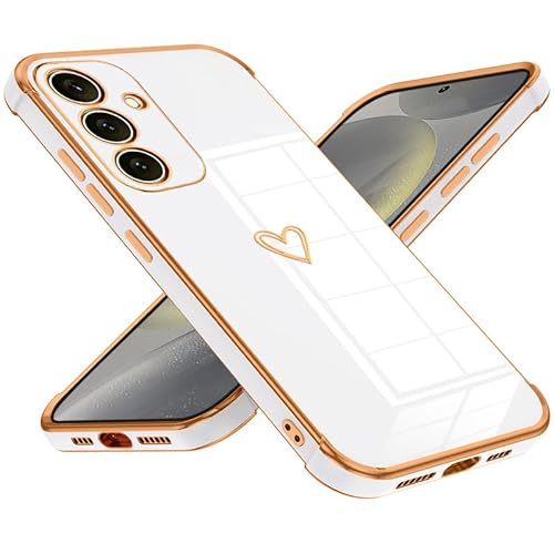 Keteen Handyhülle für Samsung Galaxy S24 Plus Hülle Cute Herz Muster Mädchen Galvanisierte Kameraschutz Weich TPU Silikon Schutzhülle Ultra Dünn Case Stoßfeste Hülle für Samsung Galaxy S24 Plus-Weiß Keteen Handyhülle für Samsung Galaxy S24 Plus Hülle Cute Herz Muster Mädchen Galvanisierte Kameraschutz Weich TPU Silikon Schutzhülle Ultra Dünn Case Stoßfeste Hülle für Samsung Galaxy S24 Plus-Weiß von Keteen