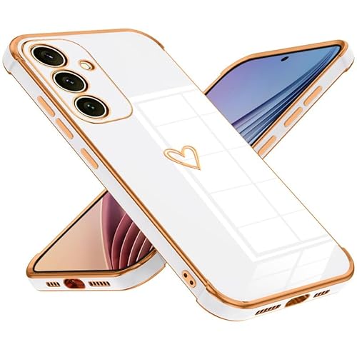 Keteen Handyhülle für Samsung Galaxy S25 Plus Hülle Cute Herz Muster Mädchen Galvanisierte Kameraschutz Weich TPU Silikon Schutzhülle Ultra Dünn Case Stoßfeste Hülle für Samsung Galaxy S25 Plus-Weiß Keteen Handyhülle für Samsung Galaxy S25 Plus Hülle Cute Herz Muster Mädchen Galvanisierte Kameraschutz Weich TPU Silikon Schutzhülle Ultra Dünn Case Stoßfeste Hülle für Samsung Galaxy S25 Plus-Weiß von Keteen