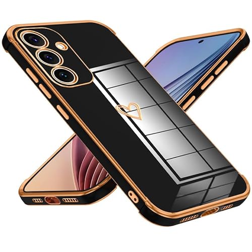 Keteen Handyhülle für Samsung Galaxy S25 Plus Hülle Cute Herz Muster Mädchen Galvanisierte Kameraschutz Weich TPU Silikon Schutzhülle Ultra Dünn Stoßfeste Hülle für Samsung Galaxy S25 Plus-Schwarz Keteen Handyhülle für Samsung Galaxy S25 Plus Hülle Cute Herz Muster Mädchen Galvanisierte Kameraschutz Weich TPU Silikon Schutzhülle Ultra Dünn Stoßfeste Hülle für Samsung Galaxy S25 Plus-Schwarz von Keteen