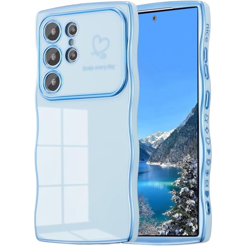 Keteen Handyhülle für Samsung Galaxy S25 Ultra Hülle, Mädchen Niedliche lockige Wellen Hülle Dünne Flexible Silikon Galvanisierte Kameraschutz Kratzfest Stoßfest Schutzhülle für Samsung S25 Ultra-Blau Keteen Handyhülle für Samsung Galaxy S25 Ultra Hülle, Mädchen Niedliche lockige Wellen Hülle Dünne Flexible Silikon Galvanisierte Kameraschutz Kratzfest Stoßfest Schutzhülle für Samsung S25 Ultra-Blau von Keteen
