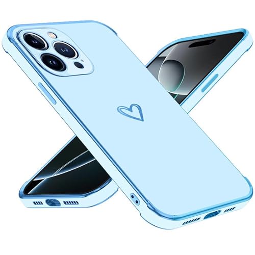 Keteen Handyhülle für iPhone 16 Pro Hülle Cute Herz Muster Mädchen Galvanisierte Kameraschutz Weich TPU Silikon Schutzhülle Ultra Dünn Case Stoßfeste Hülle für iPhone 16 Pro-Blau Keteen Handyhülle für iPhone 16 Pro Hülle Cute Herz Muster Mädchen Galvanisierte Kameraschutz Weich TPU Silikon Schutzhülle Ultra Dünn Case Stoßfeste Hülle für iPhone 16 Pro-Blau von Keteen