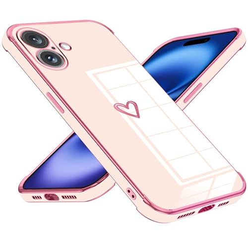 Keteen Handyhülle für iPhone 16 Pro Hülle Cute Herz Muster Mädchen Galvanisierte Kameraschutz Weich TPU Silikon Schutzhülle Ultra Dünn Case Stoßfeste Hülle für iPhone 16 Pro-Rosa Keteen Handyhülle für iPhone 16 Pro Hülle Cute Herz Muster Mädchen Galvanisierte Kameraschutz Weich TPU Silikon Schutzhülle Ultra Dünn Case Stoßfeste Hülle für iPhone 16 Pro-Rosa von Keteen